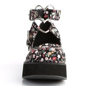 Goth Whimsigoth Heart Floral Platform Shoes